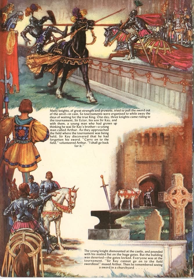 The Beezer Book for Boys and Girls 1962 - The Legend of King Arthur, art by John Miller Watt