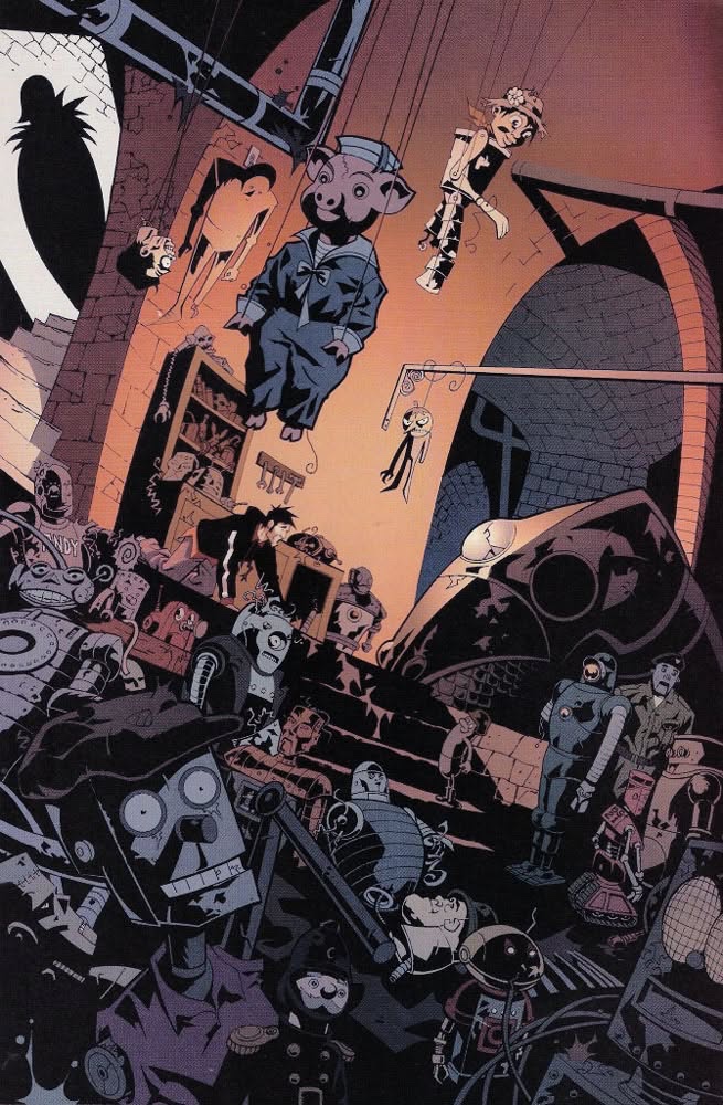 The original art for this page from Albion #2 “disappeared” from the Wildstorm offices