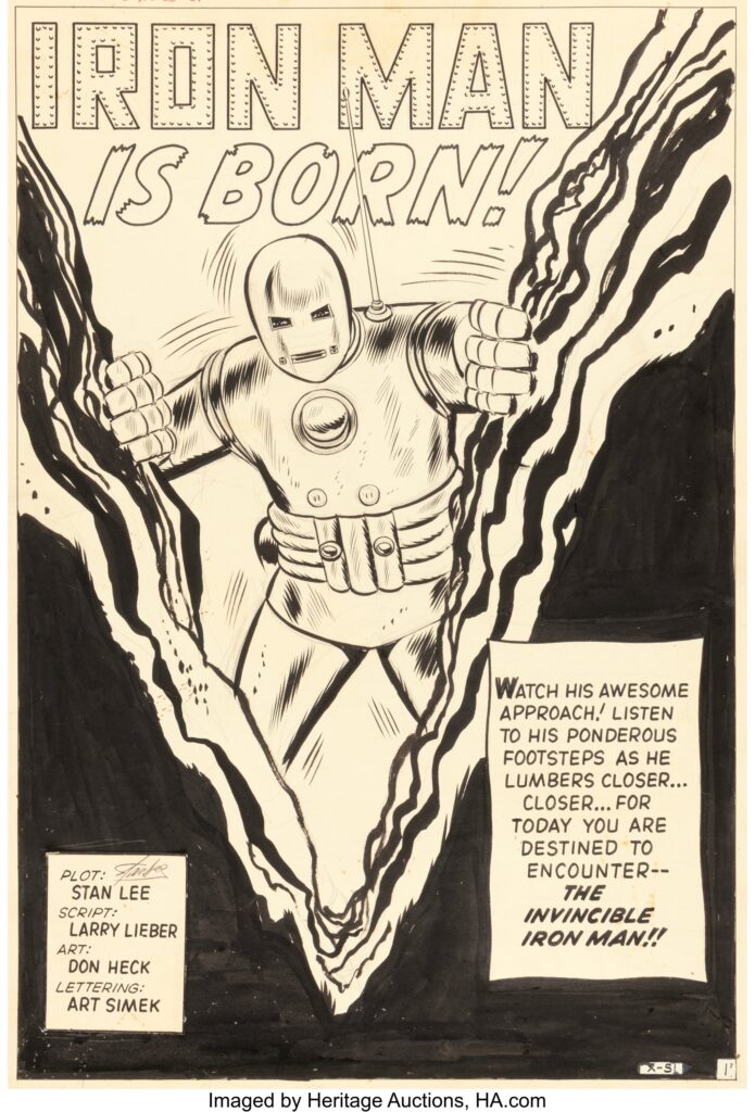 Don Heck Tales of Suspense #39 Iron Man First Appearance Splash Page 1 Original Art (Marvel, 1963)