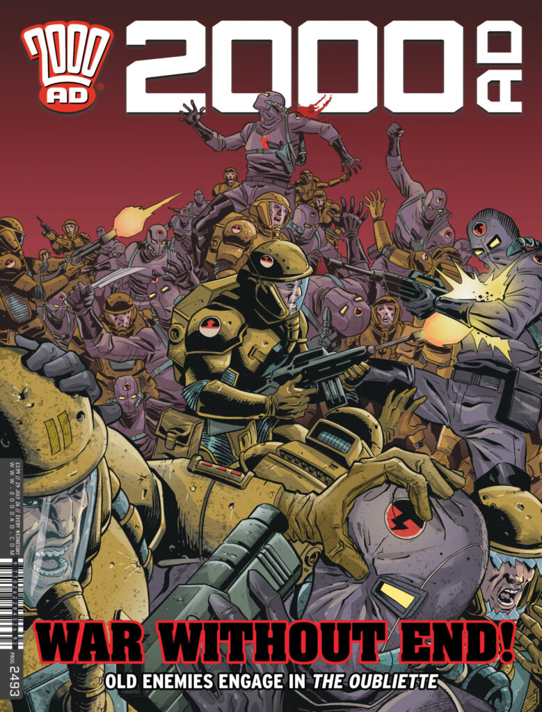 2000 AD Prog 2493
RELEASE DATE: 29th July £3.99
US RELEASE DATE: 12th August $7.99
Cover Art: Anthony Williams
