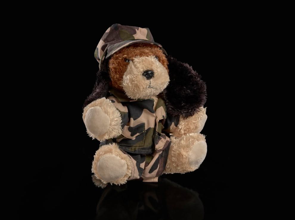 'Combat Ted' given to Dean Johnson by his children and taken on deployment in 2010 to Afghanistan