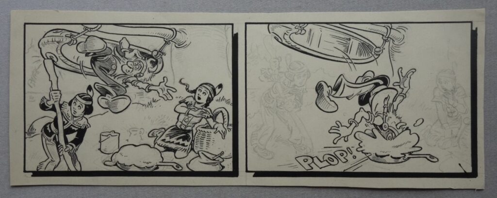 Crackers comic 1940s Roy Wilson Preliminary Artwork Wildflower Little Elf (Plop)
