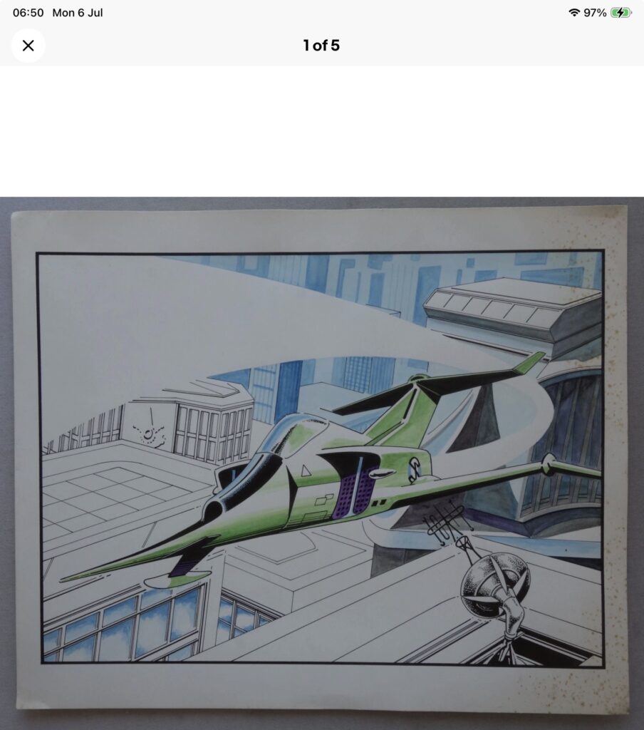 Captain Scarlet inspired art, possibly by David Slinn