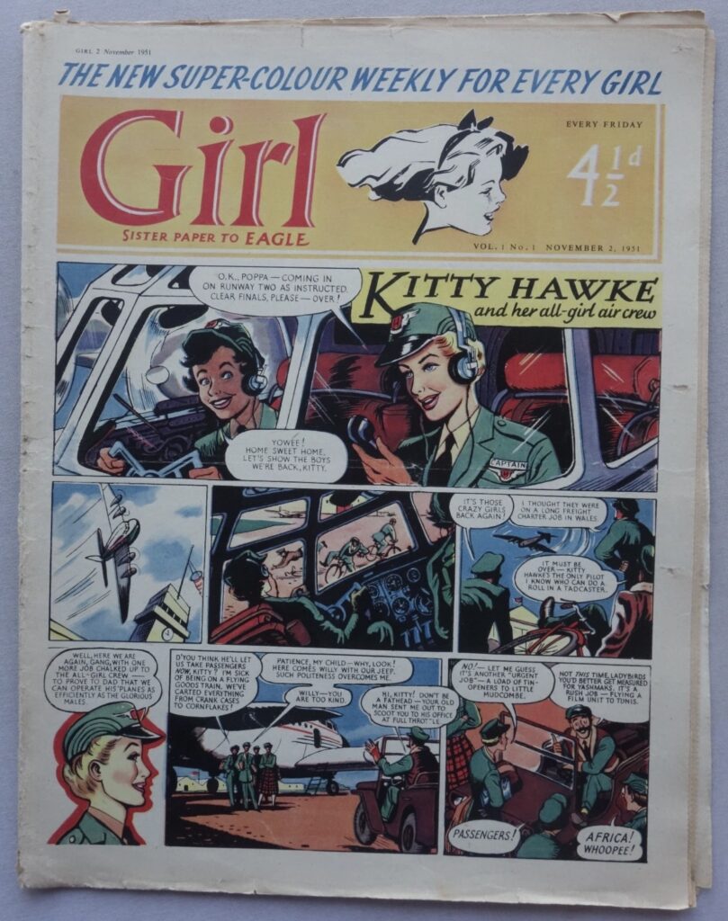 Girl Volume 1 No. 1 cover dated 2nd November 2 1951, complete with Princess Elizabeth Presentation Plate Centre feature