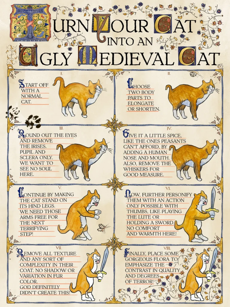How to Draw a Medieval Cat by Madeline Horwath