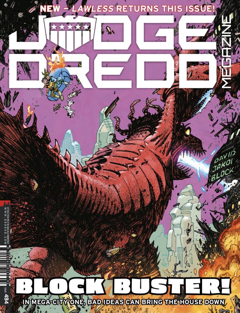 Judge Dredd Megazine 494
UK RELEASE DATE: 15th July £7.50
LUNAR RELEASE DATE: 12th August $14.99
COVER: John McCrea with Jack Davies