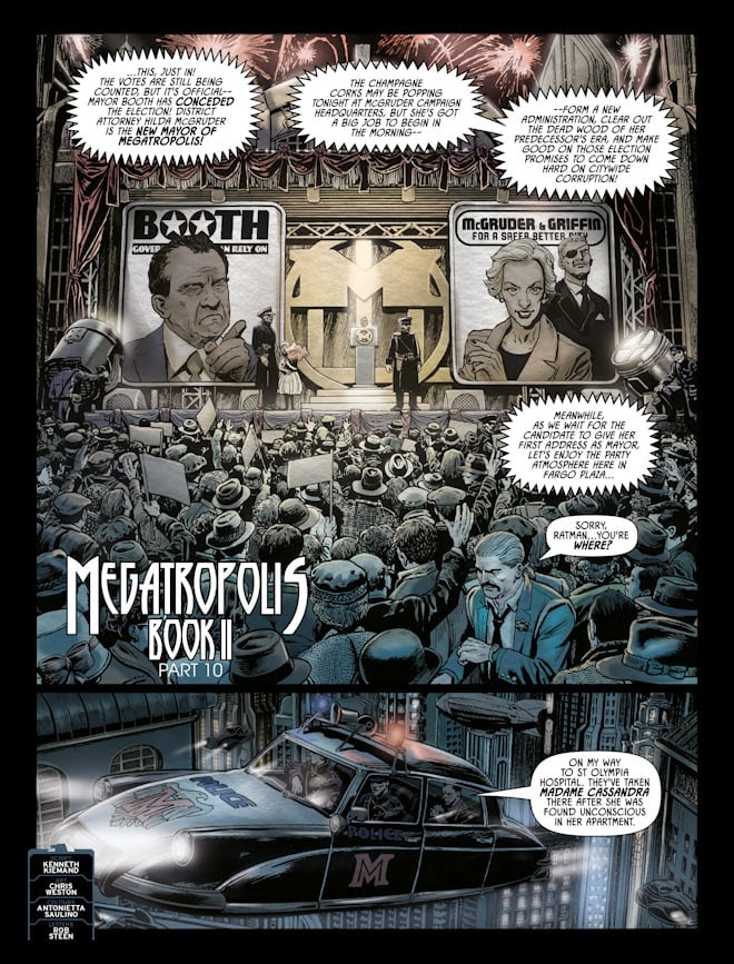 Judge Dredd Megazine 494 - MEGATROPOLIS II
By Ken Niemand (Writer) Chris Weston (Artist) Antonietta Saulino (Colourist) Rob Steen (Letterer)
