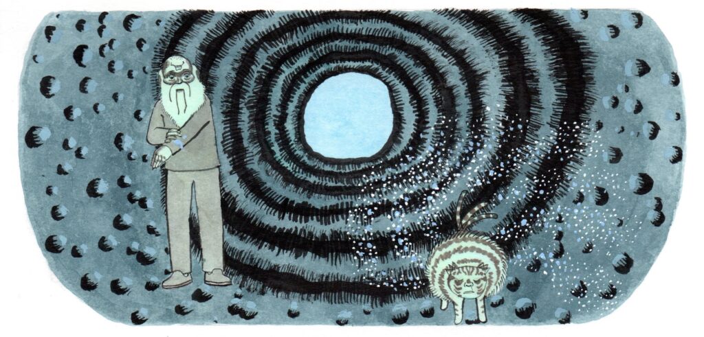 Out of the Frying Pan and Into the Frying Pan: St. Jerome, a Cat and the 7 Circles of Hell by Edward Taylor - Sample Art