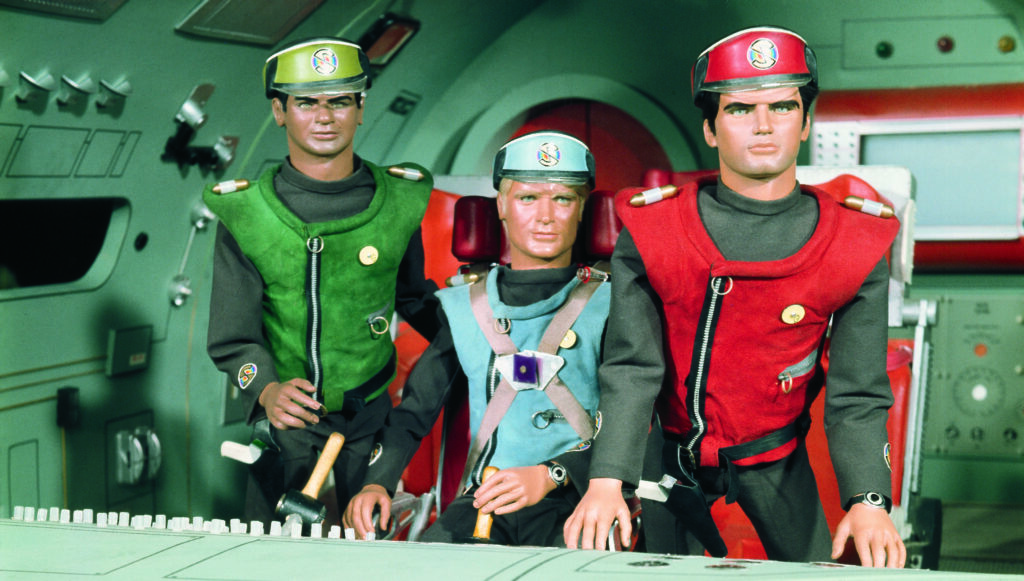 Captain Scarlet’s Lieutenant Green, Captain Blue and Captain Scarlet. Image: ITV