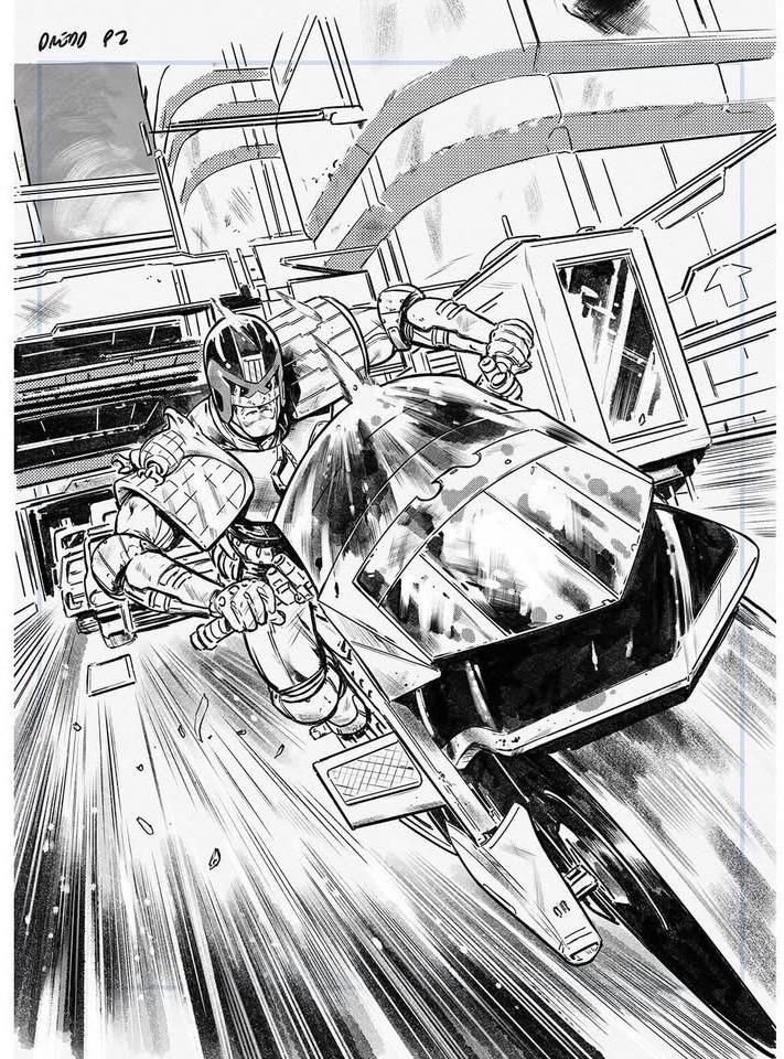 Judge Dredd art by Neil Edwards