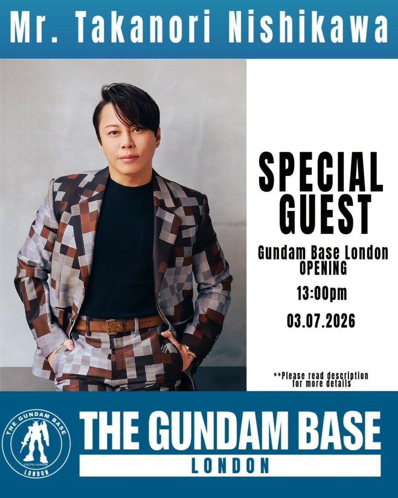 Takanori Nishikawa Signing 3rd July 2026 Gundam-Base London