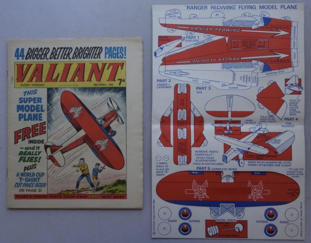 Valiant cover dated 30th April 1966 With Free Gift Model Plane