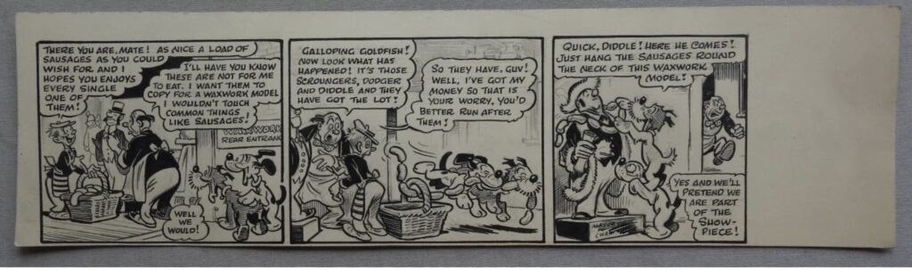 Wonder comic 1940s Roy Wilson Preliminary Artwork - Dodger and Diddle
