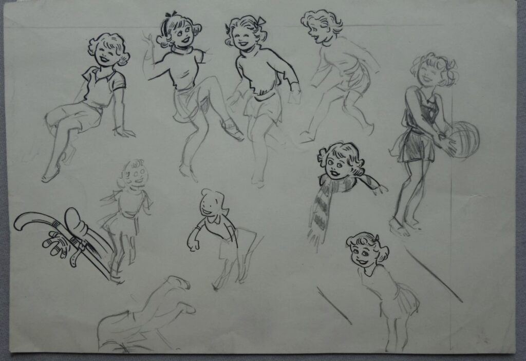 Wonder comic 1940s Roy Wilson Preliminary Artwork of Sweet Rosie O'Grady