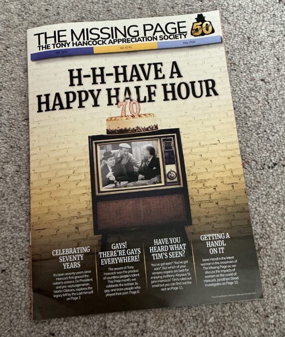 The Missing Page - July 2026 - The Tony Hancock Appreciation Society
