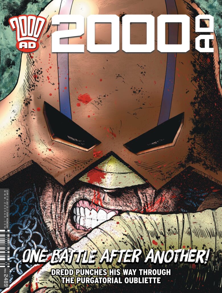 2000AD Prog 2489
UK Release Date: 1st July £3.99
Lunar Release Date: 15th July $7.99
Cover Art: Steven Austin