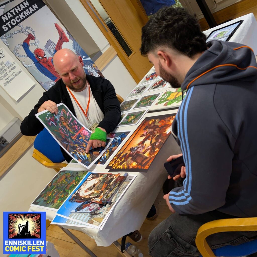 Nathan Stockman at Enniskillen Comic Fest 2026. Photo: Enniskillen Comic Fest