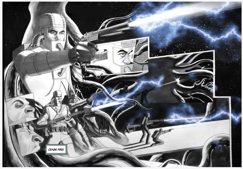 Aces Weekly Volume 81 - The Master
Out among the stars, in “The Master”. Art by Ale Mangiarotti