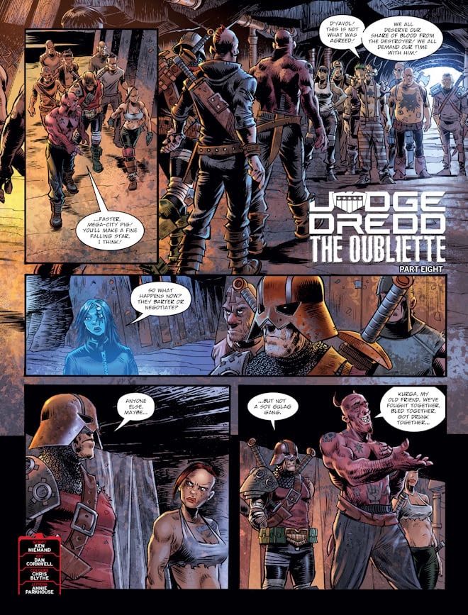 2000AD 2490 - JUDGE DREDD // THE OUBLIETTE By Ken Niemand (Writer) Dan Cornwell (Artist) Chris Blythe (Colourist) Annie Parkhouse (Letterer)