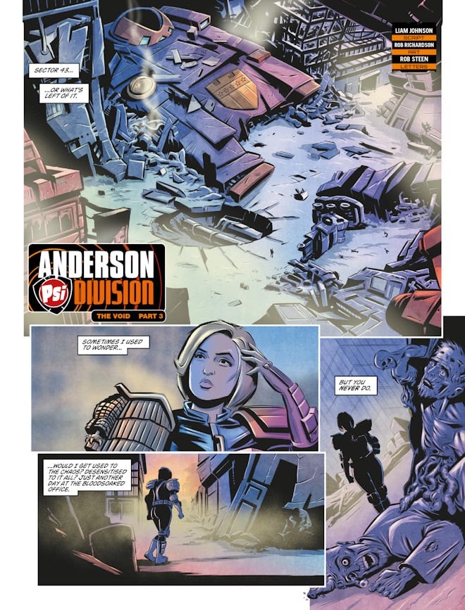 2000AD 2490 - JUDGE ANDERSON // THE VOID By Liam Johnson (Writer) Rob Richardson (Artist) Rob Steen (Letterer)