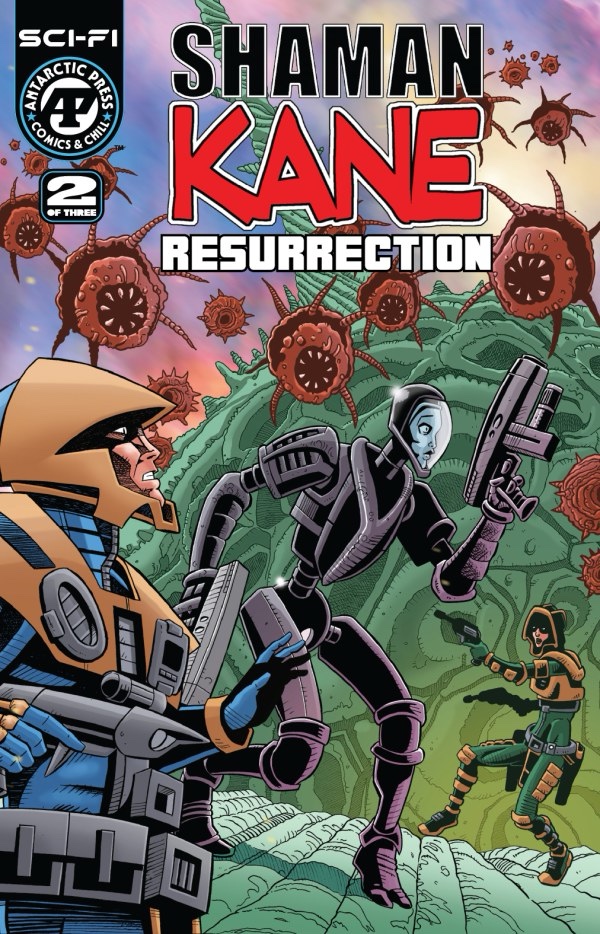 Advance cover for Shaman Kane Resurrection #2 by David Broughton (Antarctic Press, 2026)