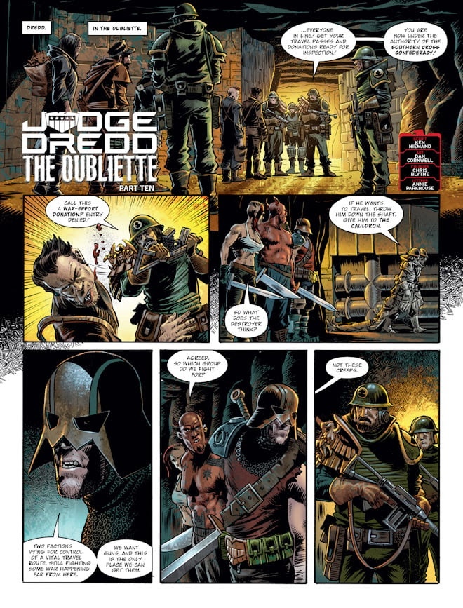 2000AD 2492 - JUDGE DREDD // THE OUBLIETTE By Ken Niemand (Writer) Dan Cornwell (Artist) Chris Blythe (Colourist) Annie Parkhouse (Letterer)