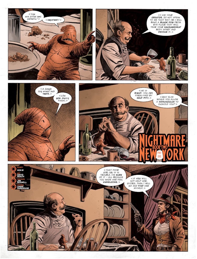 2000AD 2492 - NIGHTMARE NEW YORK // BOOK TWO By Kek-W (Writer) David Roach (Artist) Peter Doherty (c) Annie Parkhouse (Letterer)