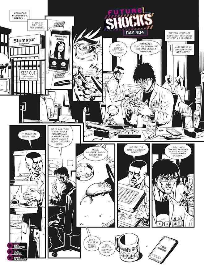 2000AD SciFi Special 2026 - FUTURE SHOCKS // DAY 404 By Andi Ewington (Writer) Gary Welsh (Artist) Annie Parkhouse (Letterer)