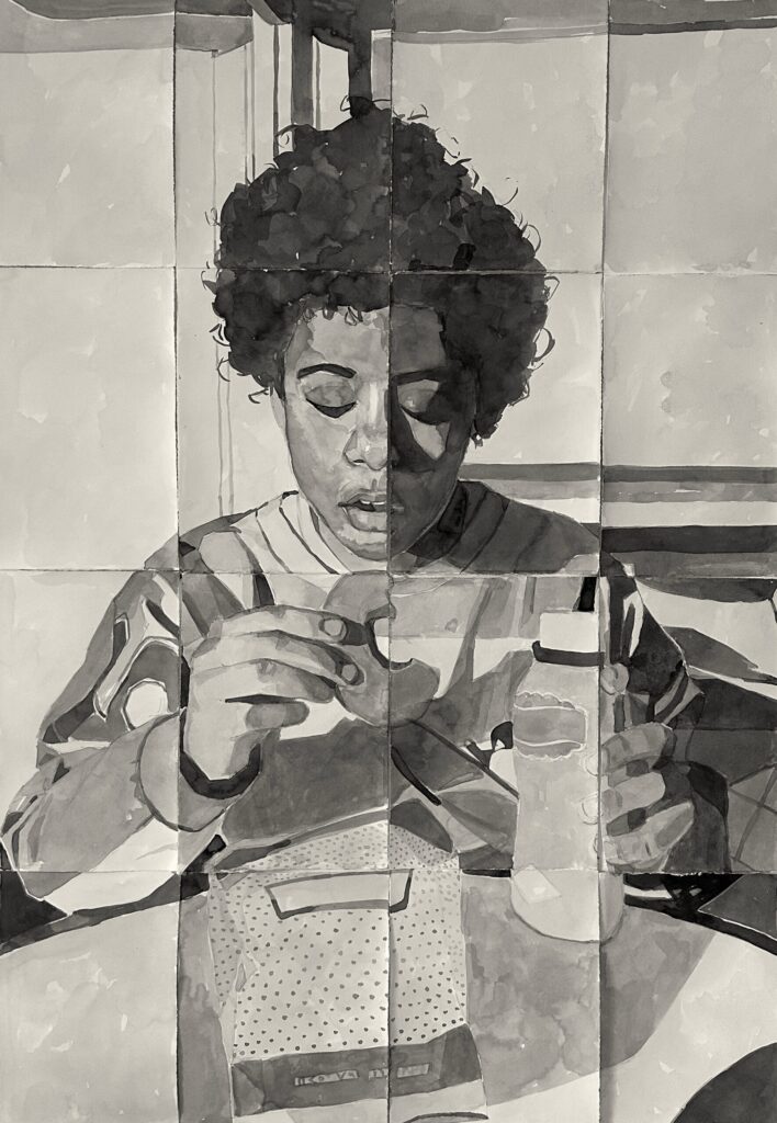 “Bus Station Cafe” – Art by Lela Harris