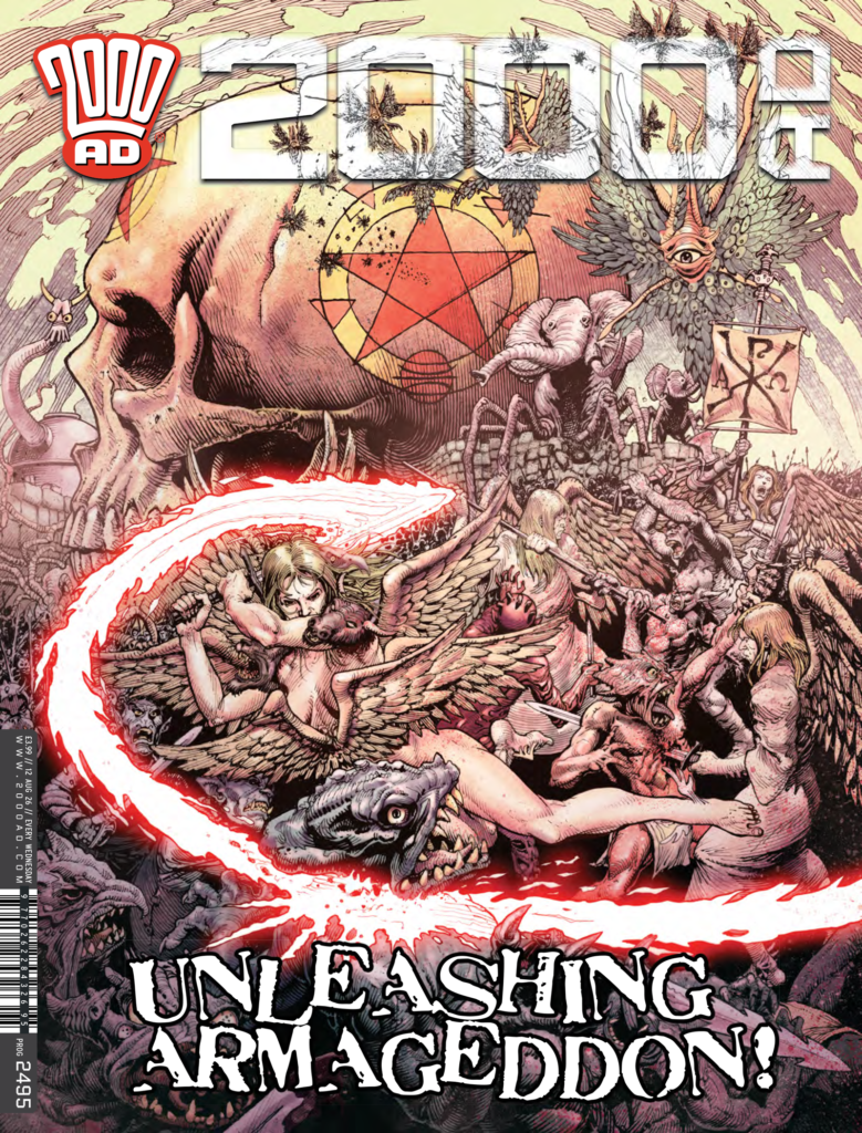 2000AD Prog 2495
UK RELEASE DATE: 12th August £3.99
LUNAR RELEASE DATE: 26th August $7.99
COVER: Cliff Robinson and Dylan Teague