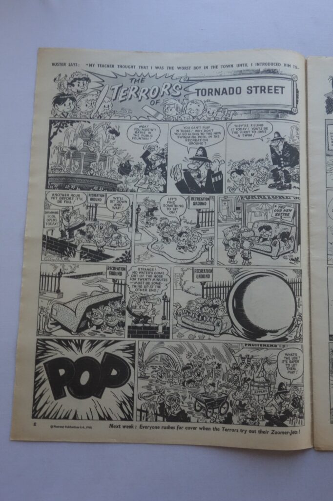 Buster No. 1 cover dated 28th May 1960 with Free Gift Balloon in rare, very good condition, bright and Supple. Published by Fleetway, this is a really hard to find free gift and Phil-Comics have only sold two in the past, in 2017 and 2025. Coincidentally both sold for £588 but both included the original free gift packet.