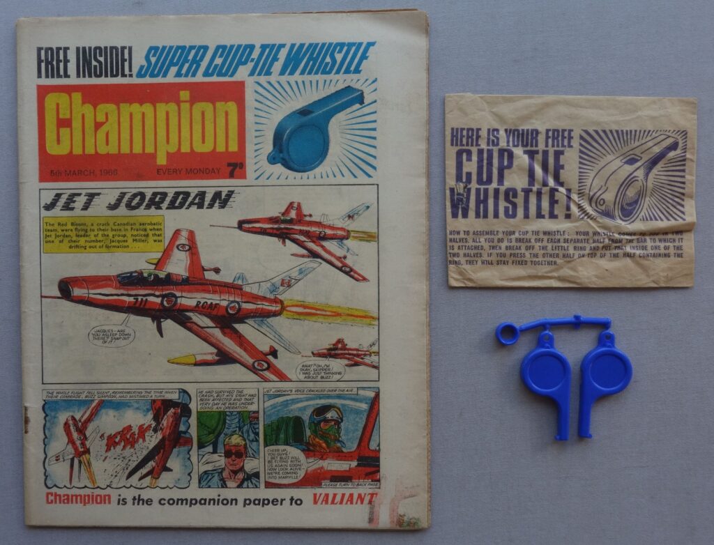 Champion comic #2 Mar 5 1966 + Free Gift Cup-Tie Whistle