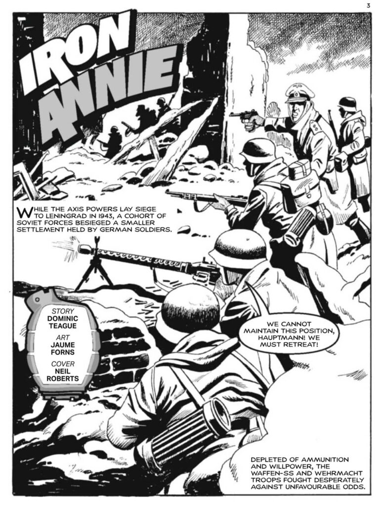 Commando 5983 (Home of Heroes): Iron Annie Story: Dominic Teague | Internal Art: Jaume Forns | Cover Art: Neil Roberts