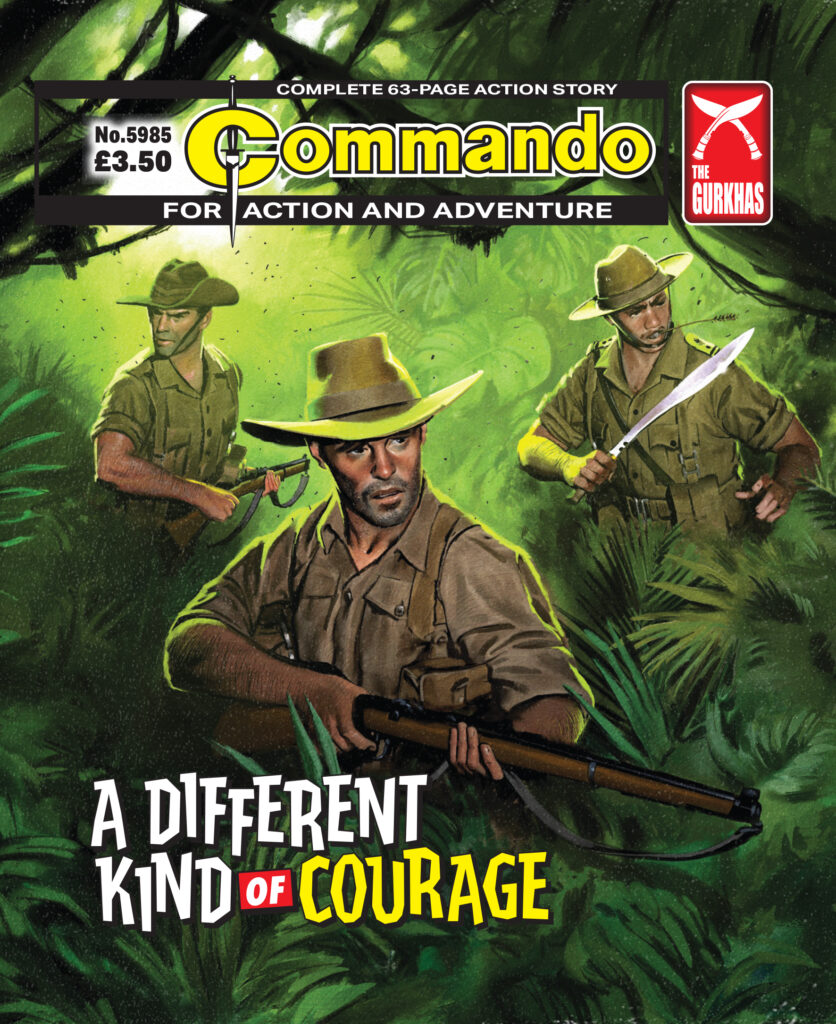 Commando 5985 (For Action and Adventure): A Different Kind of Courage
Story: Ian Winterton | Internal Art: Alberto Saichann | Cover Art: Neil Roberts