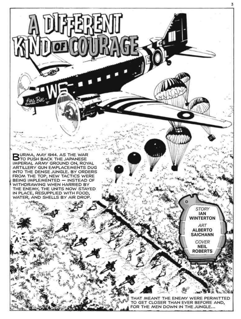 Commando 5985 (For Action and Adventure): A Different Kind of Courage Story: Ian Winterton | Internal Art: Alberto Saichann | Cover Art: Neil Roberts