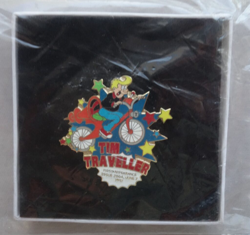 Beano comic Danbury Mint Metal Lapel Pin Badge 2012 Tim Traveller DCT Archive
