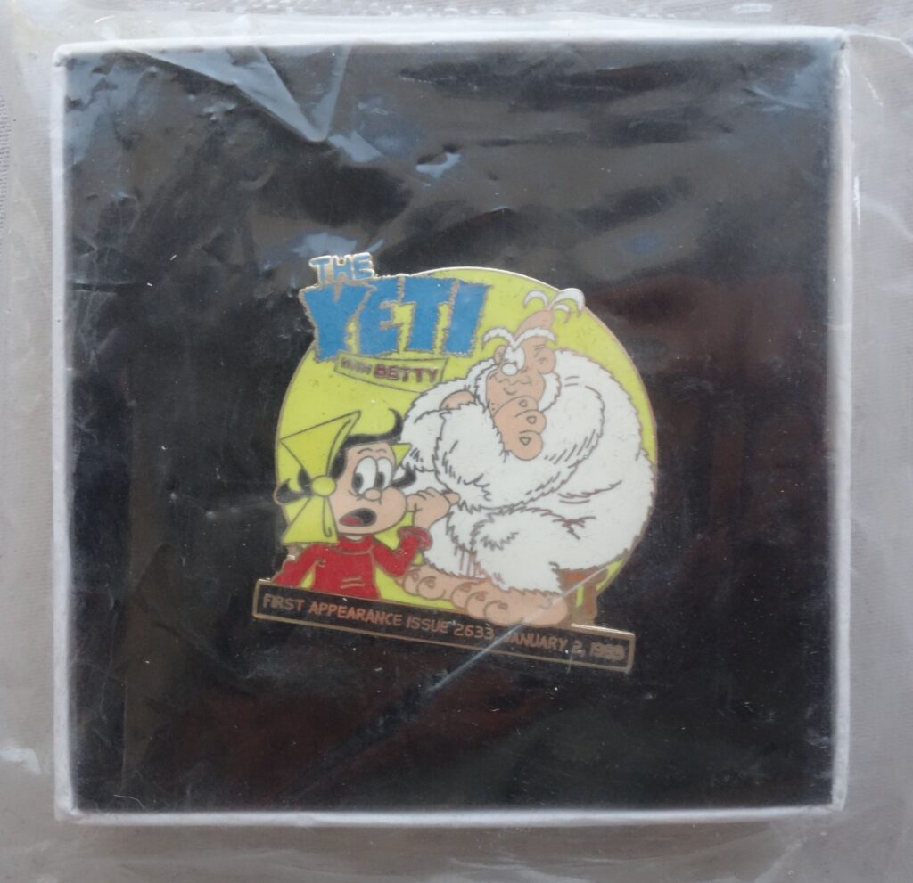 Beano comic Danbury Mint Metal Lapel Pin Badge 2012 The Yeti DCT Archive
