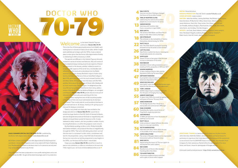 Doctor Who 70-79 - Sample Spread