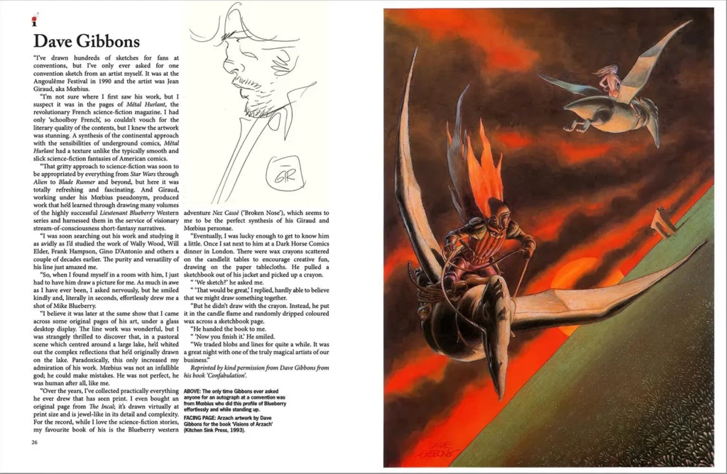 illustrators issue 51 - Sample Spread - Visions and Memories of Mœbius
