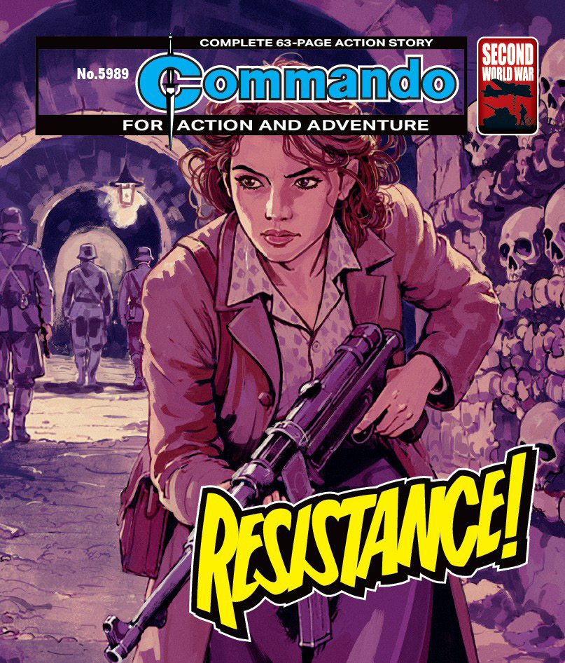 Commando 5989 (For Action and Adventure): Resistance! Story: Robbie MacNiven | Internal Art: Vicente Alcazar | Cover Art: Marco Bianchini