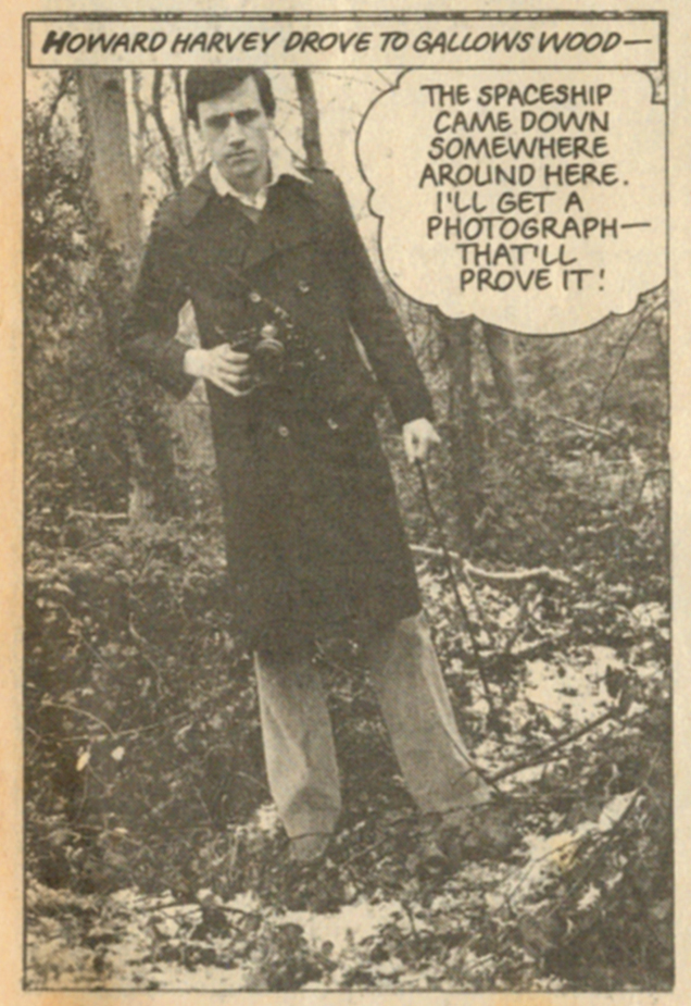 Mike Mungarvan As journalist Howard Harvey, in Eagle’s “Doomlord” strip. Photo by Gary Crompton
