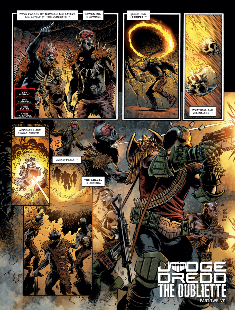 2000AD Prog 2494: JUDGE DREDD // THE OUBLIETTE
By Ken Niemand (Writer) Dan Cornwell (Artist) Chris Blythe (Colourist) Annie Parkhouse (Letterer)
