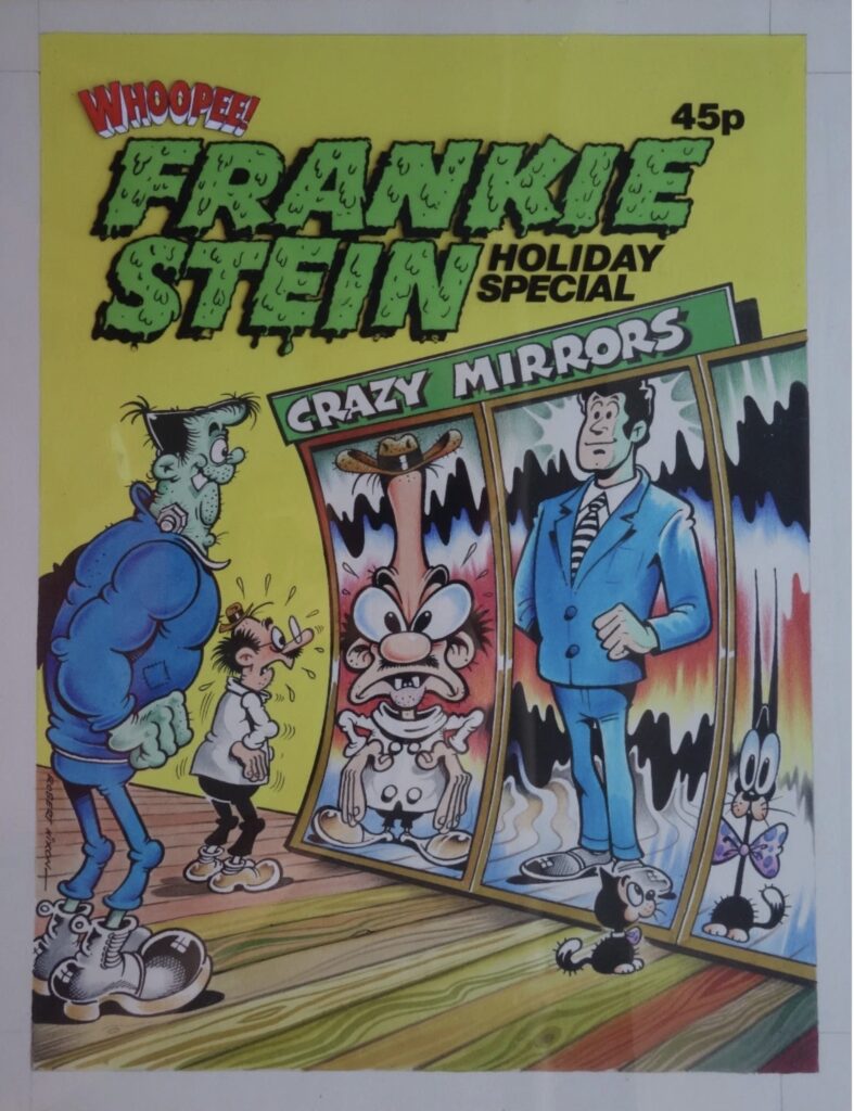 1980 Frankie Stein Holiday Special, drawn and painted by Robert Nixon