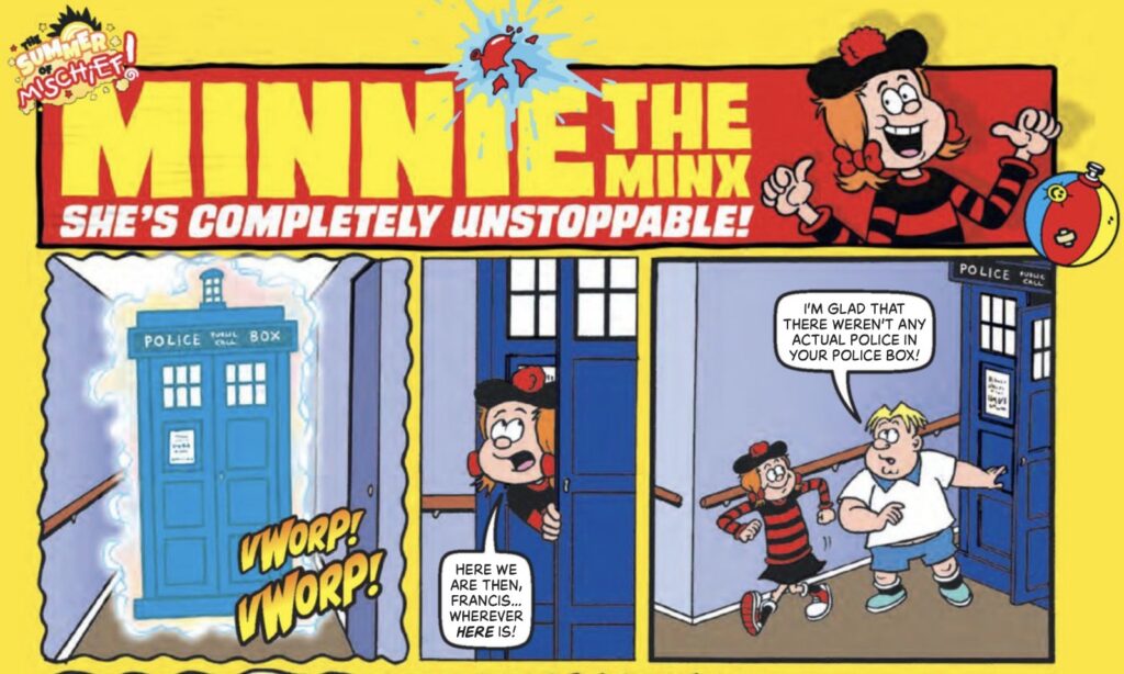 Beano No. 4348 (cover dated 8th August 2026) - Minnie the Minx by Andy Fanton and Laura Howell
