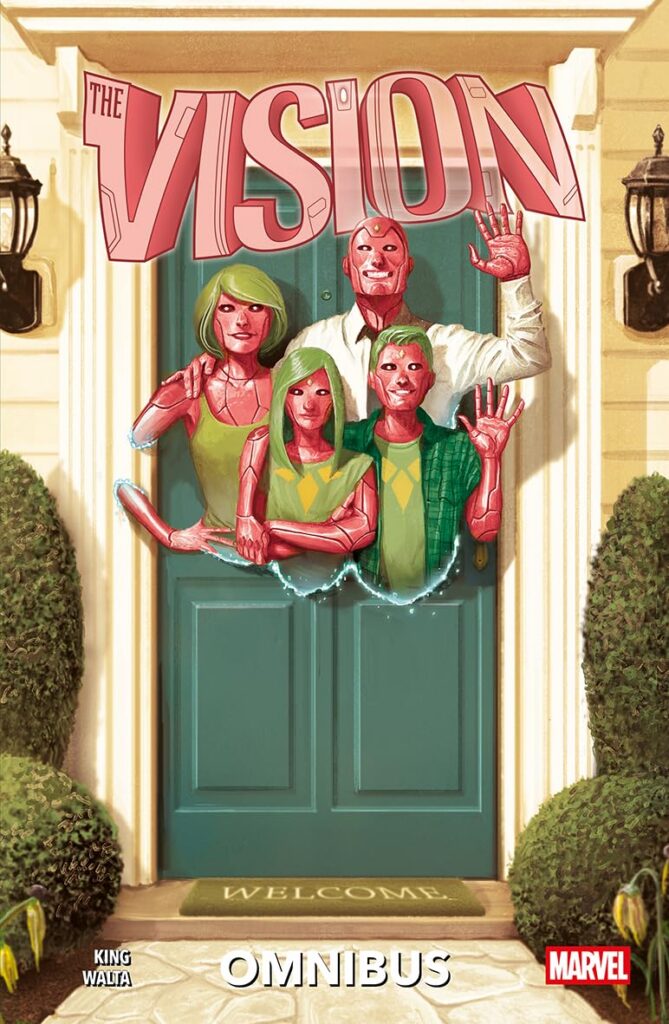 THE VISION OMNIBUS
Writer: Tom King Artist: Gabriel Hernandez Walta
Diamond Code: AUG262174
Price: £24.99
Release Date: 1st September 2026
Format: Trade Paperback
ISBN: 9781804914083
Page Count: 264 pp
Trim Size: 26 x 17
Age Rating: All Ages / Unrated