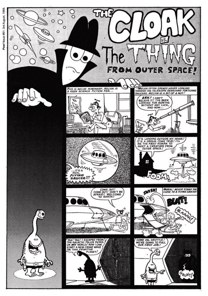 The Collected Cloak written and illustrated by Mike Higgs (Comicoz, 2026) - The Cloak vs The Thing from Outer Space