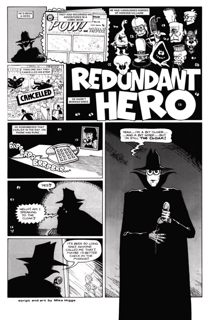 The Collected Cloak written and illustrated by Mike Higgs (Comicoz, 2026) - Redundant Hero