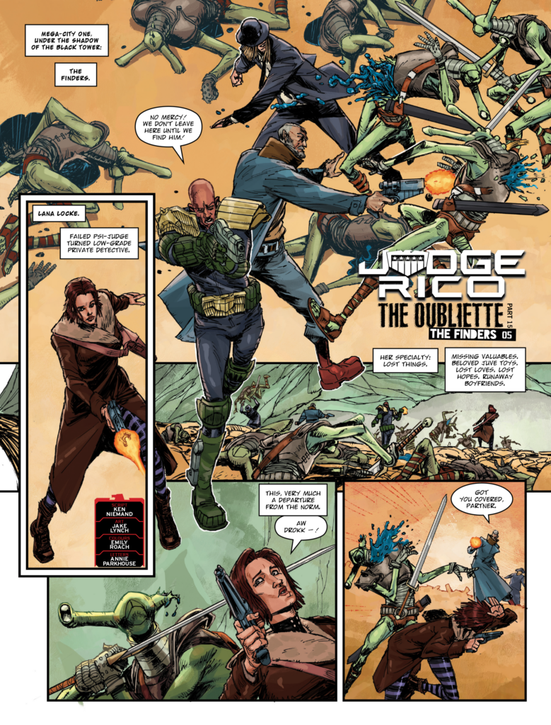 2000AD Prog 2496 - JUDGE DREDD // THE OUBLIETTE
By Ken Niemand (Writer) Jake Lynch (Artist) Emily Roach (Colourist) Annie Parkhouse (Letterer)
