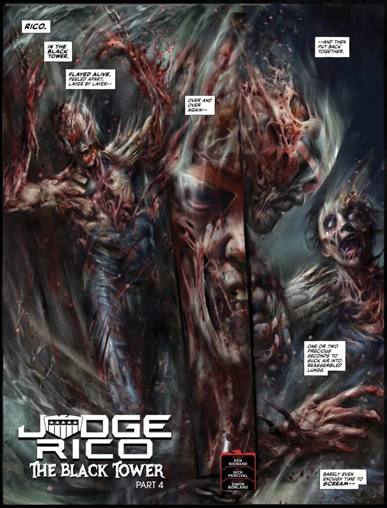 Judge Dredd Megazine 495 - JUDGE RICO // THE BLACK TOWER by Ken Niemand (Writer) Nick Percival (Artist) Simon Bowland (Letterer)