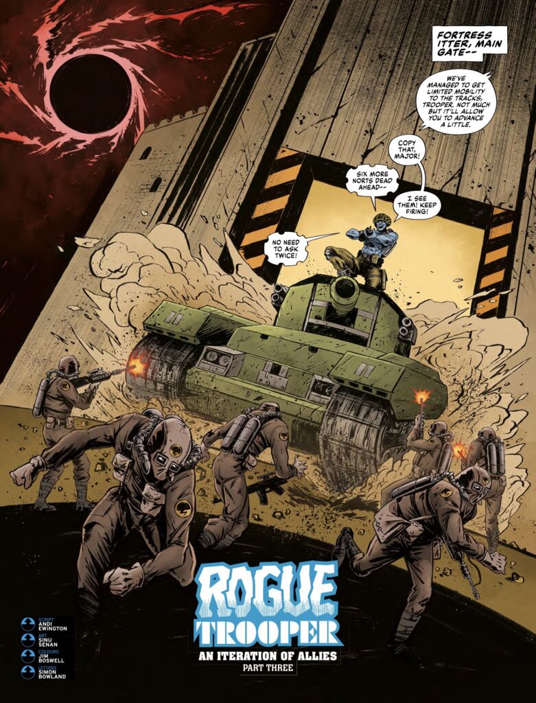 Judge Dredd Megazine 495 - ROGUE TROOPER // AN ITERATION OF ALLIES by Andi Ewington (Writer) Sinu Senan (Artist) Jim Boswell (Colourist) Simon Bowland (Letterer)